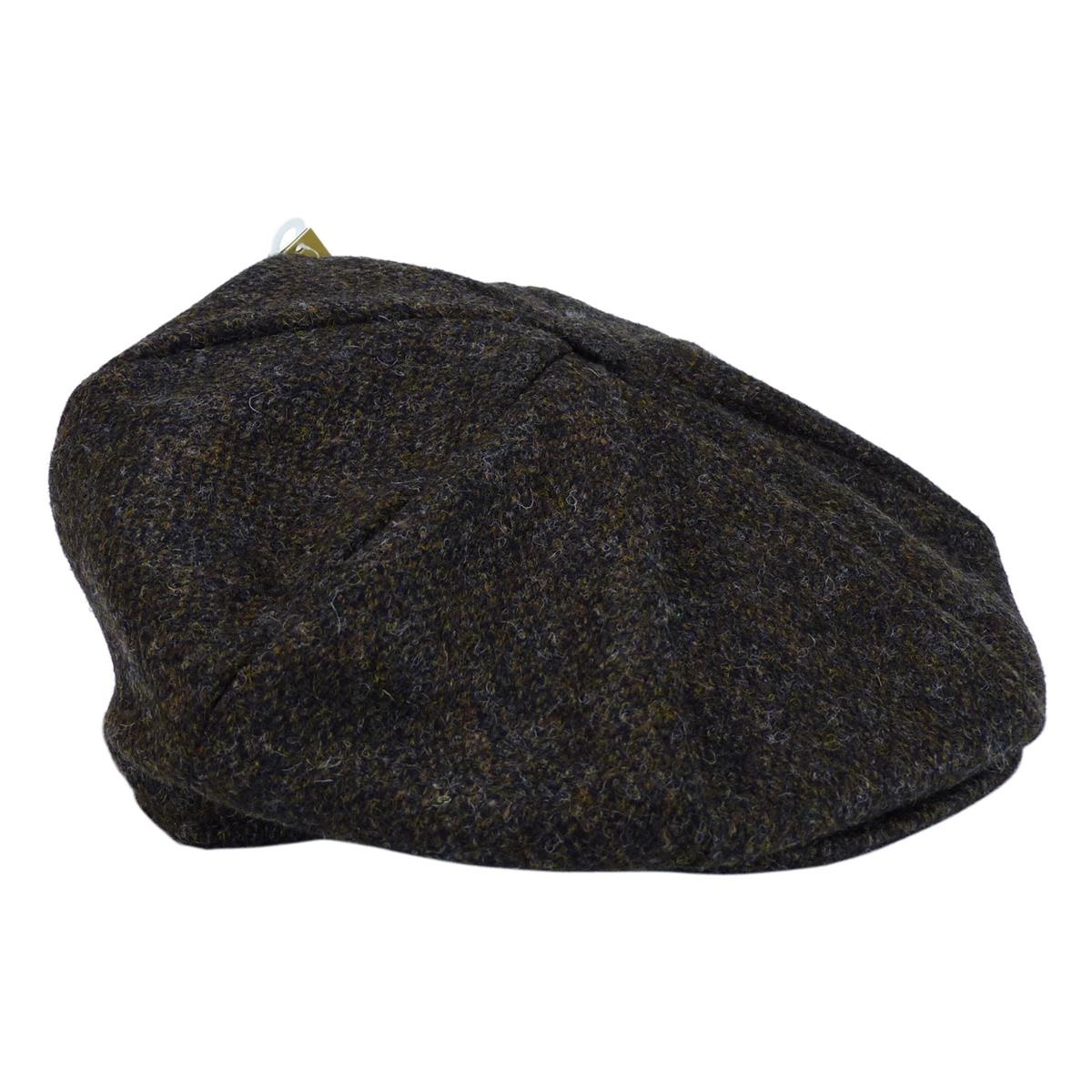 Hanna Harris Tweed Newsboy Eight Panel Cap, Peat Color - Irish Jewelry ...