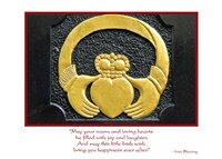 Image for Irish Blessing Claddagh Wedding Card