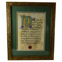 Image for Wedding Blessing Green Matted Gold Framed Print, 8 x 10"
