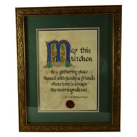 Gold Framed Irish Kitchen Prayer 8 x 10