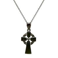 Image for Sterling Silver Connemara Marble Celtic Cross