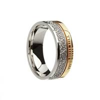 Image for Boru Yellow Trim Unisex Trinity Faith Inscribed Band