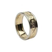 Image for Boru Gents Le Cheile Yellow Gold with White Gold Trim Wedding Band