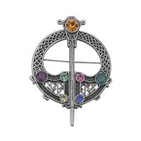 Multi Colored 7 Stone Tara Brooch