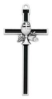Image for Black Epoxy and Silver with Chalis Communion Cross