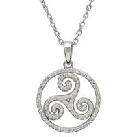 Image for Shanore Sterling Silver Swarovski Triscal Celtic Pendant