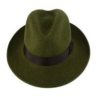 Image for Shevlin Loden Wool Mix Deep Crown Trilby, Choc Trim