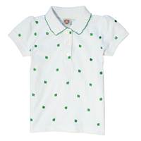 Image for Kids Shamrock Irish Polo Shirt, White