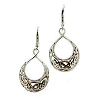 Image for Keith Jack Window To the Soul Teardrop Leverback Earrings Sterling Silver and 22K Gilded
