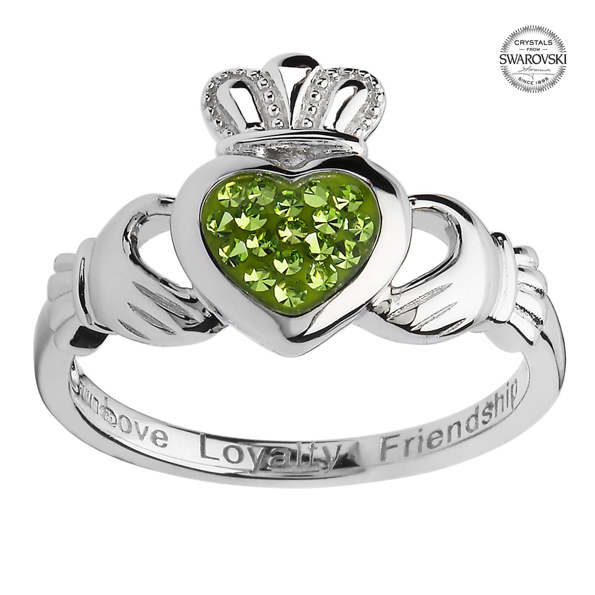 Sterling Silver Peridot Claddagh Ring Sterling Silver Peridot Claddagh Ring