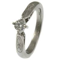 Image for Trinity Knot Solitaire Diamond Ring