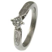 Trinity Knot Solitaire Diamond Ring