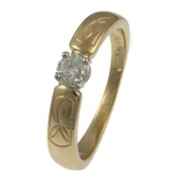 Image for Trinity Knot Solitaire Diamond Ring