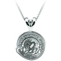 Image for 14K White Scottish Crest Personalised Clan Pendant