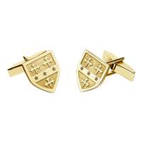 Image for 10K Yellow Personailsed Shield Family Coat of Arms Cuff Links
