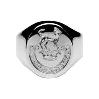 Image for Silver Ladies Hand Engraved Seal Ring