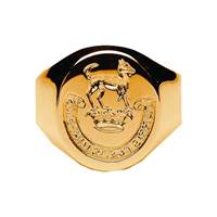 Image for 14K Yellow Ladies Hand Engraved Seal Ring