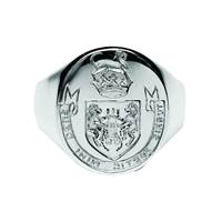 Image for Silver Gents Extra Heavy Hand Engraved Seal Ring