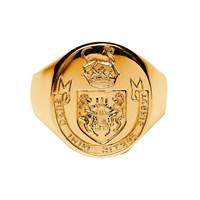 Image for 10K Yellow Gents Extra Heavy Hand Engraved Seal Ring