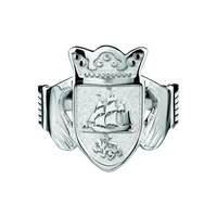 Image for Mens Family Coat of Arms Claddagh Ring