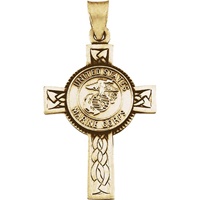 Image for United States Marine Corps Cross 14KT