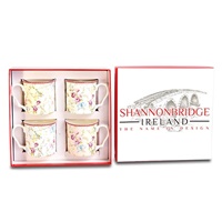 Shannonbridge Irish Shamrock 4 Piece Mug Set