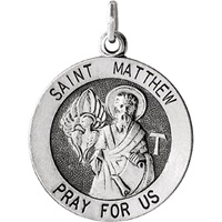 Image for Sterling Silver Oval St. Matthew Medal