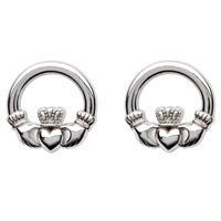 Image for Sterling Silver Claddagh Stud Earrings