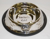 Image for Irish Cat Bowl with Shamrocks
