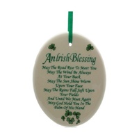 Image for Fine Bone China Oval Cead Mile Failte Ornament