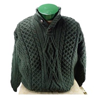 Image for 3 Button Irish Sweater, Connemara Green