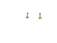 Image for 14K Yellow Tiny Trinity Drop Earrings