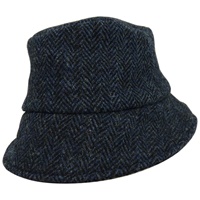 Image for Hanna Hat Wee Thatch Tweed Hat, Navy Herringbone