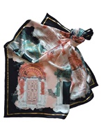 Image for Patrick Francis Georgian Door Silk Scarf, Bottle/Blush