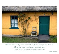 Image for Irish Thatch House Wedding Card