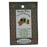 Image for Ireland and USA Crossed Flag Pin