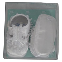 Image for Baby Girl Satin Shoe with Shamrock