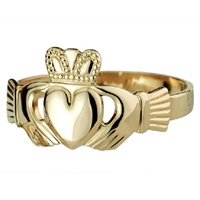 Image for 14K Heavy Gents Irish Claddagh Ring