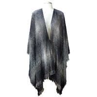 Image for Kerry Woollen Mills Celtic Ruana – Grey Check