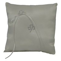Image for Satin with Crystal Shamrock Ring Pillow