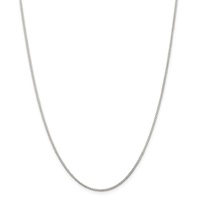 Sterling Silver Rhodium Plated 1.25 mm Round Spiga Chain, 16 inch