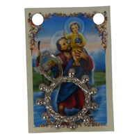 Image for St. Christopher Finger Rosary w/Prayer Card