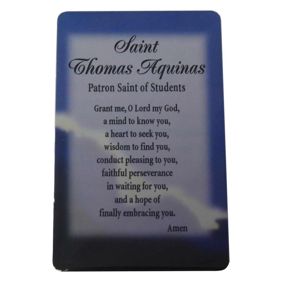 Saint Thomas Aquinas Prayer Card - Irish Jewelry | Irish Store | Tipperary Irish Importer ...