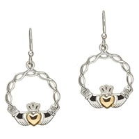 Image for Celtic Wave Claddagh Earrings