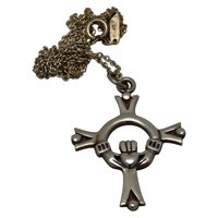 Image for Celtic Claddagh Cross Sterling Silver
