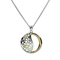 Image for Keith Jack Celtic Trinity Pendant Sterling Silver and Yellow Gold