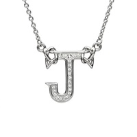 Image for Sterling Silver Swarovski Initial J Pendant