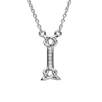 Sterling Silver Swarovski Initial I Pendant