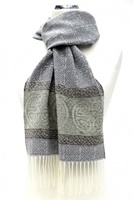 Image for Calzeat Celtic Border Jacquard Scarf, Alpine Slate