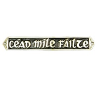Image for Cead Mile Faile Brass Door Plaque, Black Medium